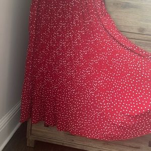 Red Skirt w/ white polka dots